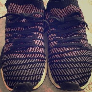 Pink and black adidas nmd